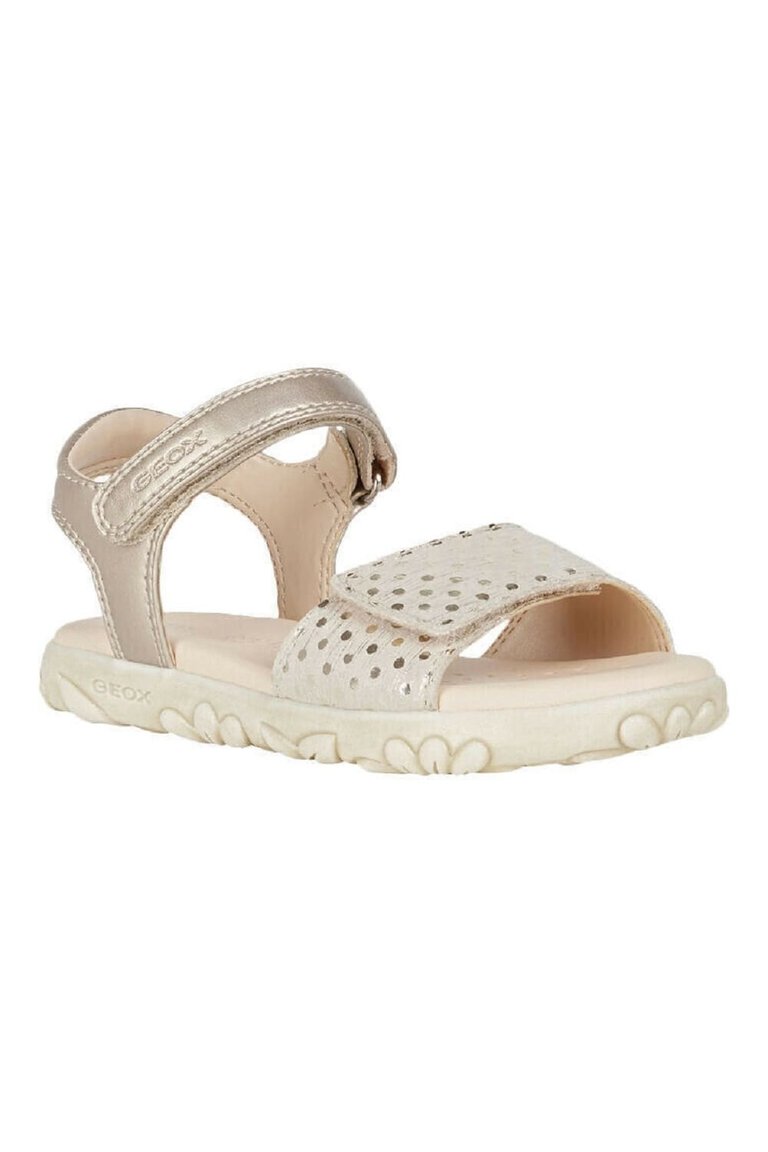 Geox Girls Haiti Leather Sandals (Beige) - Beige