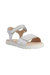 Geox Girls Haiti Leather Sandals - White/Silver - White/Silver