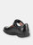 Geox Girls Naimara Perforated Patent Leather Mary Janes (Black) (2 Little Kid)