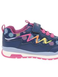 Geox Girls Pavel Sneakers (Navy/Red)