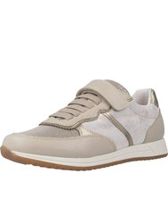 Geox J Jensea Girls G. A Slip On Sneaker (Beige) - Beige