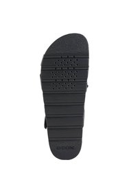 Ladies Brionia Jewel Leather Sandals - Black