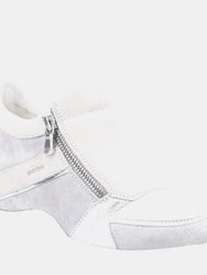 Womens Armonica Leather Sneakers - Light Grey/White - Light Grey/White