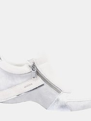 Womens Armonica Leather Sneakers - Light Grey/White