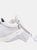 Womens Armonica Leather Sneakers - Light Grey/White