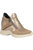 Womens Armonica Leather Wedges - Dark Beige - Dark Beige