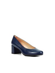 Womens/Ladies Annya Leather Court Shoes - Navy - Navy