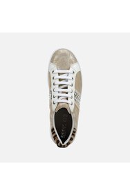 Womens/Ladies D Pontoise D Leather Sneakers - Gold/White