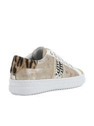 Womens/Ladies D Pontoise D Leather Sneakers - Gold/White