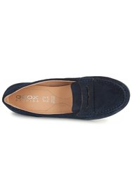 Womens/Ladies D Vega A Moccasin Slip On Shoe - Blue