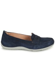 Womens/Ladies D Vega A Moccasin Slip On Shoe - Blue