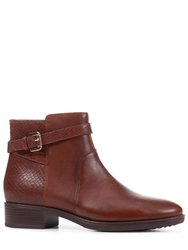 Womens/Ladies Felicity Leather Ankle Boots - Brown