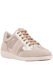 Womens/Ladies Myria Suede Sneakers - Light Taupe - Light Taupe