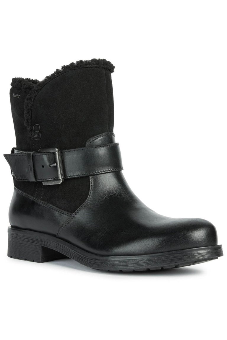 Womens/Ladies Rawelle Nappa Leather Ankle Boots - Black - Black