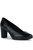 Womens/Ladies Walk Pleasure Leather Court Shoes - Black