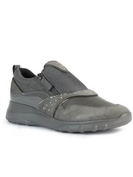 Womens/Ladies Zosma Suede Sneakers - Dark Grey - Dark Grey