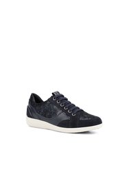 Womens Myria Leather Sneakers - Navy/Blue - Navy/Blue