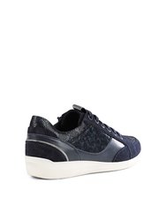 Womens Myria Leather Sneakers - Navy/Blue