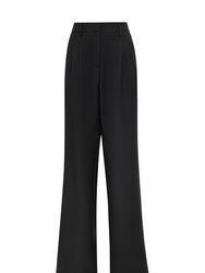 Alexandra High-Waisted Pants - Black - Black