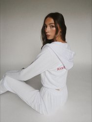 Booked And Busy Hoodie - White