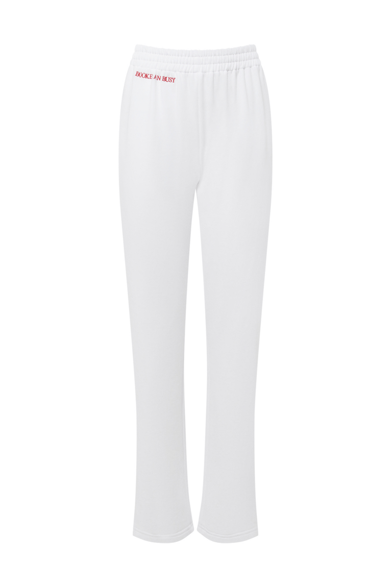 Booked & Busy Joggers - White - White