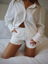 Isabella 100% Organic Cotton Shorts - White