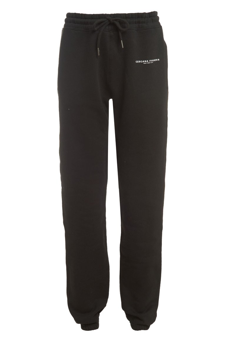 Organic Cotton Logo Joggers - Black - Black