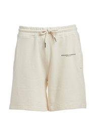 Organic Cotton Logo Shorts - Beige - Beige