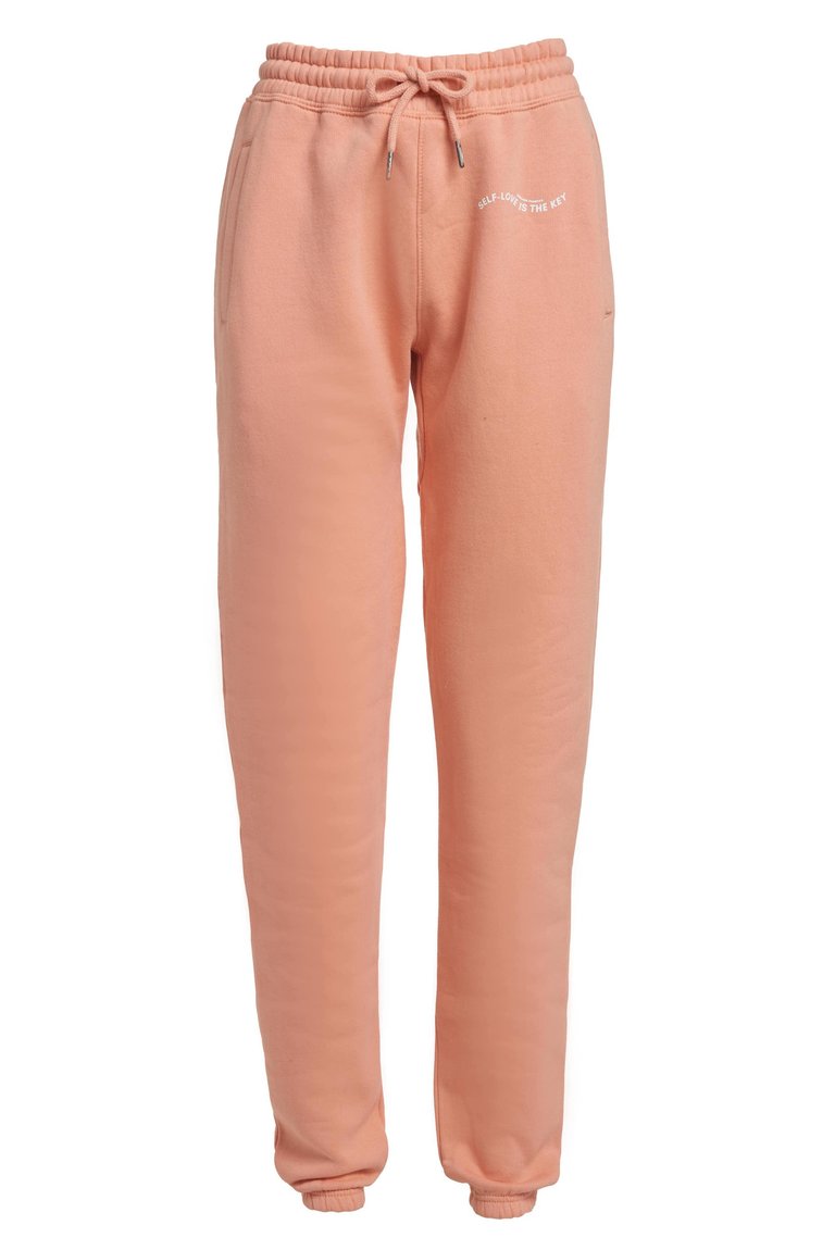 Organic Cotton Self-Love Joggers - Salmon - Salmon