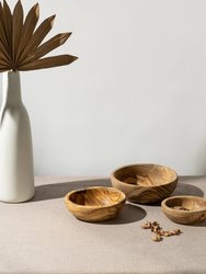 Olive Wood Nesting Bowls - Set Of 3