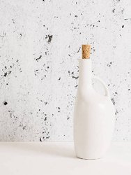 Stoneware Olive Oil Bottle | Canard 34oz - Matte White