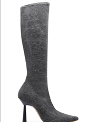 Rosie 8 Denim Boots - Anthracite Denim