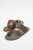 Zefiro Flat Suede Sandals In Taupe