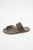 Zefiro Flat Suede Sandals In Taupe