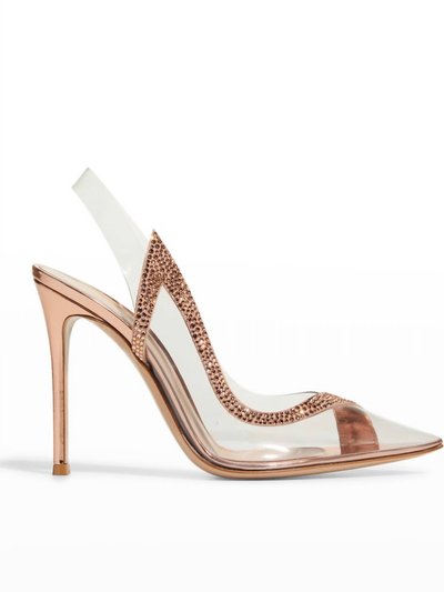 Gianvito Rossi Hortensia Plexi Embellished Slingback Pumps product
