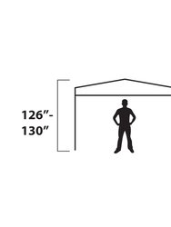 Pop Up Canopy 10' x 10' - Rain And Waterproof, Fire Retardant, Adjustable Height Up to 130" - Outdoor Party Tent