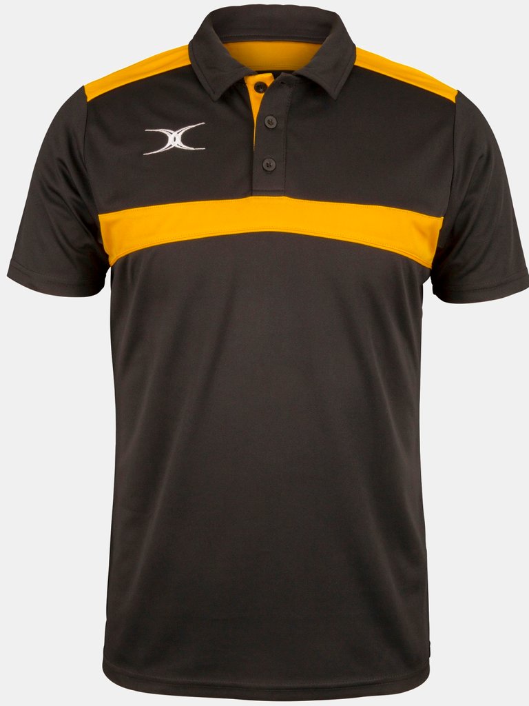 Gilbert Mens Photon Polo Shirt (Black/Gold) - Black/Gold