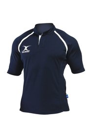 Gilbert Rugby Mens Xact Short Sleeved Rugby Shirt (Navy) - Navy