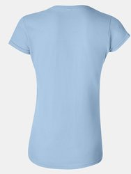 Gildan Ladies Soft Style Short Sleeve T-Shirt (Light Blue)