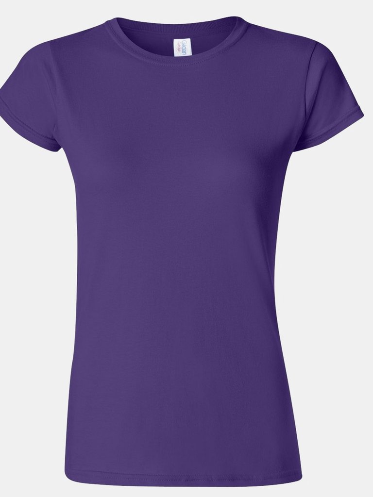 Gildan Ladies Soft Style Short Sleeve T-Shirt (Purple) - Purple