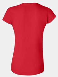 Gildan Ladies Soft Style Short Sleeve T-Shirt (Red)