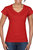 Gildan Ladies Soft Style Short Sleeve V-Neck T-Shirt (Red)