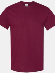 Gildan Mens Heavy Cotton Short Sleeve T-Shirt (Maroon) - Maroon