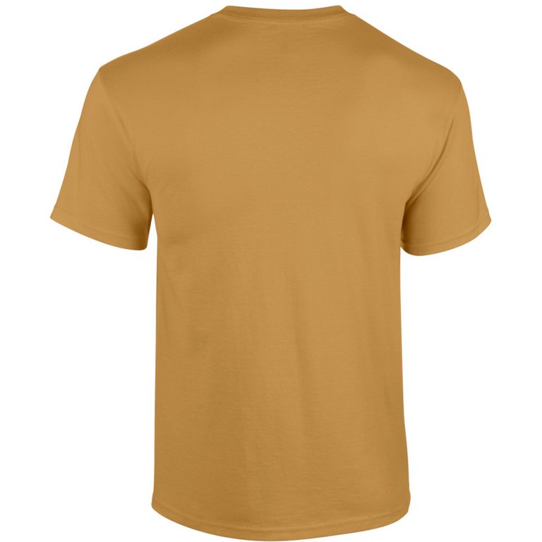 Gildan Mens Heavy Cotton Short Sleeve T-Shirt (Pack of 5) (Old Gold)