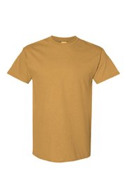 Gildan Mens Heavy Cotton Short Sleeve T-Shirt (Pack of 5) (Old Gold) - Old Gold