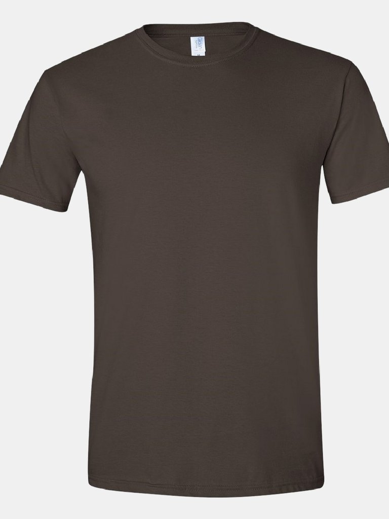 Gildan Mens Short Sleeve Soft-Style T-Shirt (Dark Chocolate) - Dark Chocolate