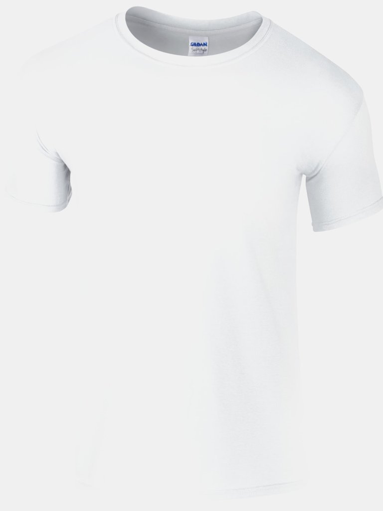 Gildan Mens Short Sleeve Soft-Style T-Shirt (White) - White