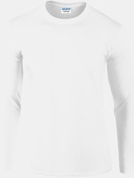 Gildan Mens Soft Style Long Sleeve T-Shirt (Pack of 5) (White) - White
