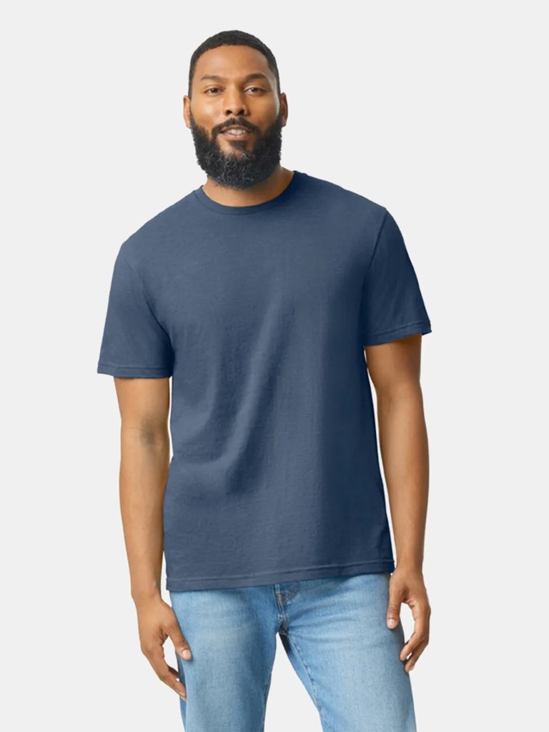 Gildan Unisex Adult CVC T-Shirt (Navy Mist) - Navy Mist