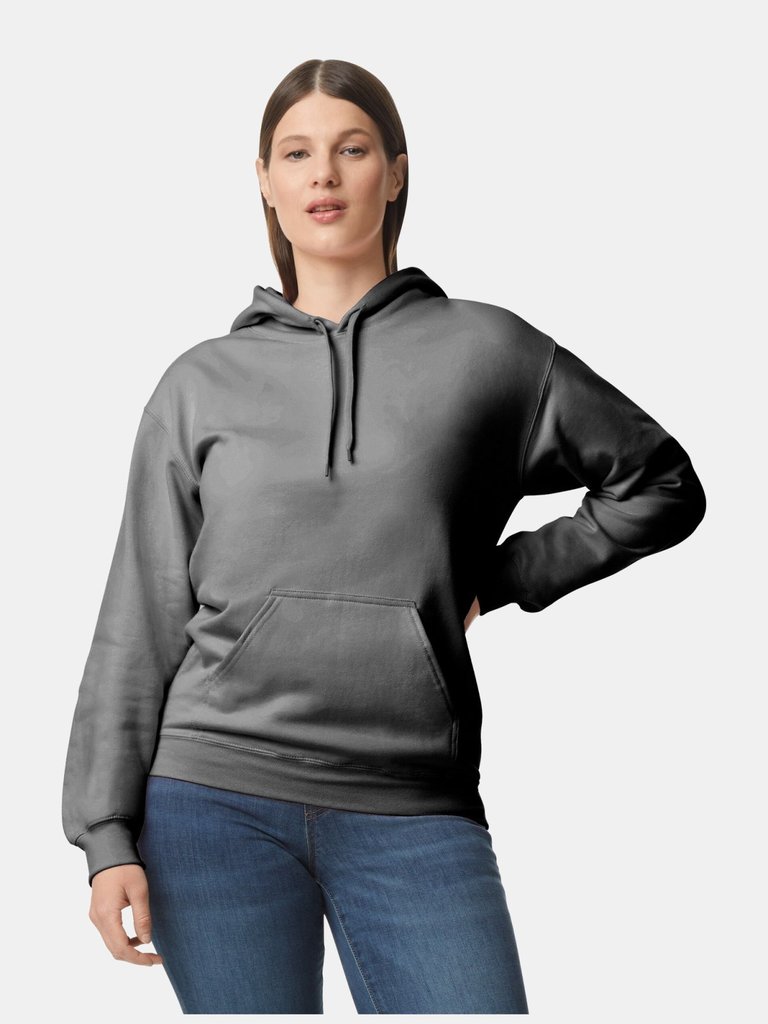 Gildan Unisex Adult Softstyle Fleece Midweight Hoodie (Charcoal) - Charcoal
